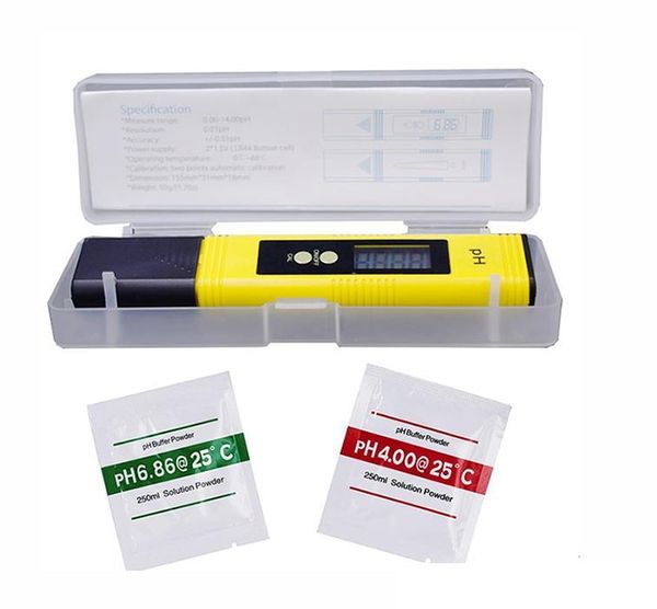 2020 Neue Protable digitale pH-Meter 0,00-14.0 PH-Tester für Aquarium Pool Wein Automatische Kalibrierung Wasserqualitätsmonitor