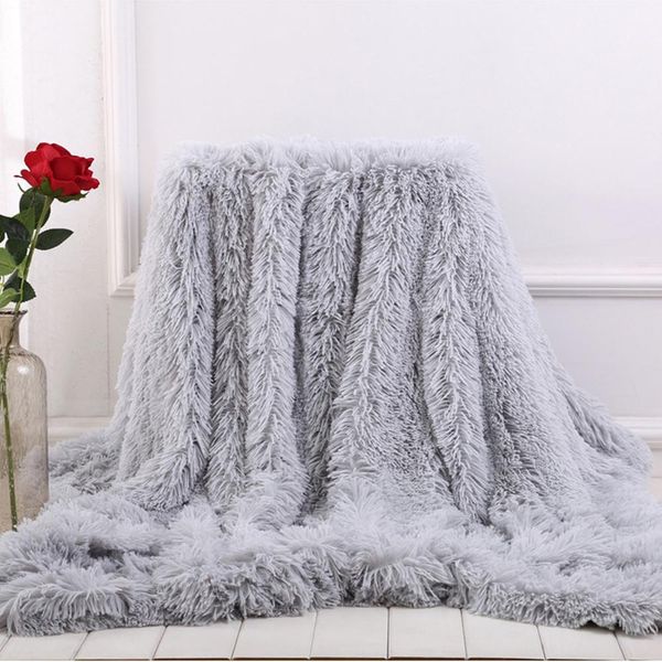 

50 soft fur throw blanket on the couch long shaggy fuzzy fur faux bed sofa blankets warm cozy with fluffy sherpa46