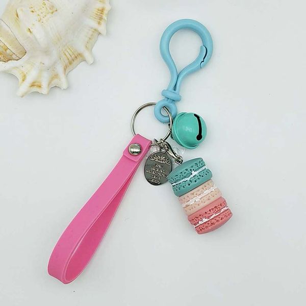 

women cake key chain fashion nice cute french pastries keychain bag charm car key ring wedding party gift jewelry 17278, Silver