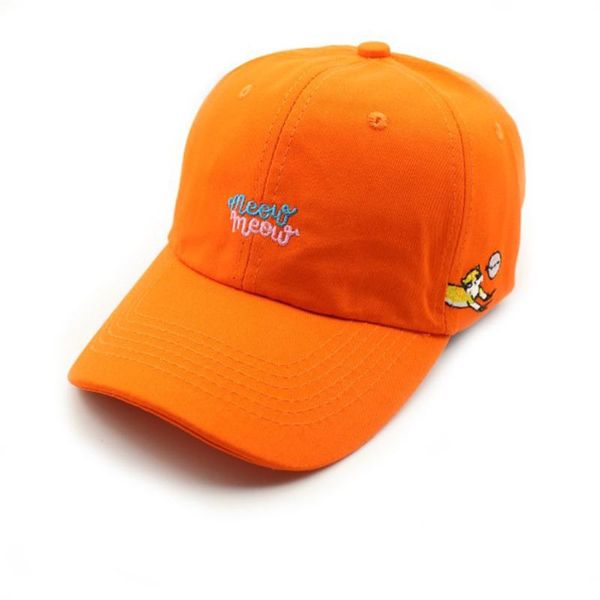 

fashion baseball cap couple cotton embroidered cat baseball caps adjustable outdoor leisure summer hat yl5, Blue;gray