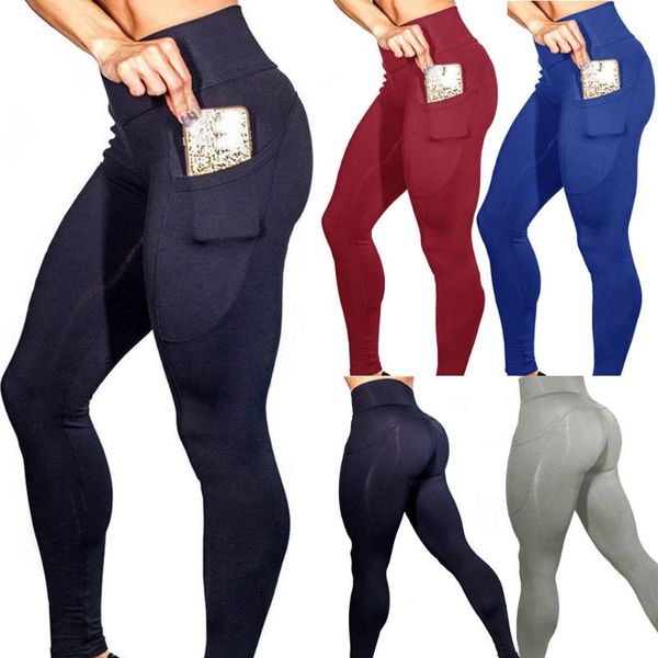 

womens jogger sports yoga workout gym fitness leggings pants jumpsuit athletic leggings running gym scrunch trousers#30, White;red