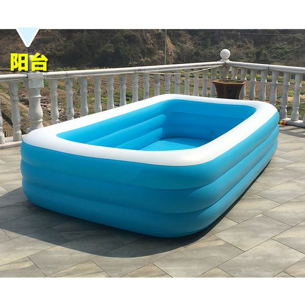 

intime family inflatable pool large size 196cm kids summer swimming pool ocean ball
