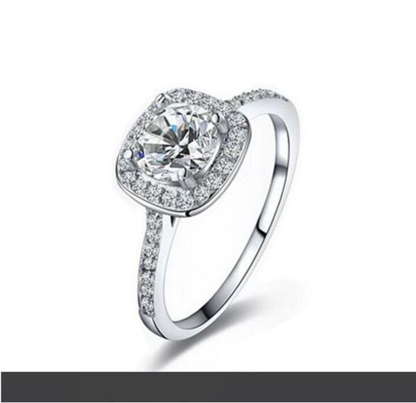 

лучшие продажи стерлингового серебра 925 пробы обручальные кольца с кубическим цирконием кольцо fit suit women pandora fine jewelry оптом, Silver