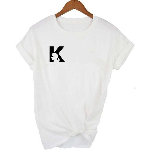 

k письмо конструктора печатных женщины tshirts o-образный вырез с коротким рукавом женщины топов летних женского rip casual tees, White