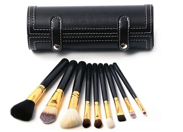 

Makeup Brushes Set Kit Travel Beauty Professional Wood Handle Foundation Lips Cosmetics Makeup Brush with Holder Cup Case 15PCS