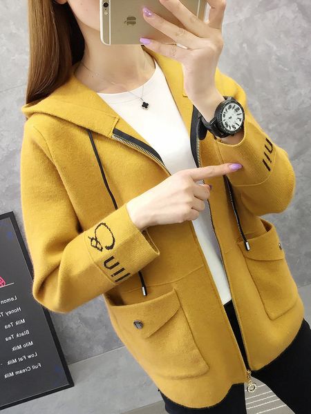 

spring and summer 2020 new women's coat female spring and outer wear sweaters women knit cardigan jacket wild short tide, Black;brown