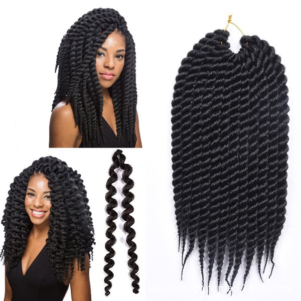 

african black dreadlocks spring braid two strands of draid wig senegalese twist braid 12 inches long
