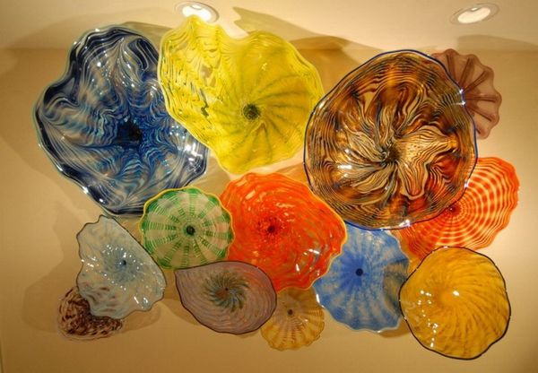

luxury l decoration hall art blown glass plates lamp murano wall light