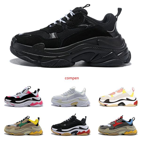 

2020 тройных s мод роскошных кроссовок дизайнер обуви для мужчин женщин платформ черных белых красных синих мужского тренером увеличение выс