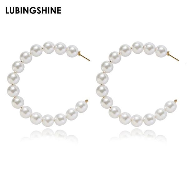 

мода жемчуг серьги хооп золото цвет геометрическая большой круг серьги для женщин девушки восхитительный партии ювелирных изделий подарка br, Golden;silver