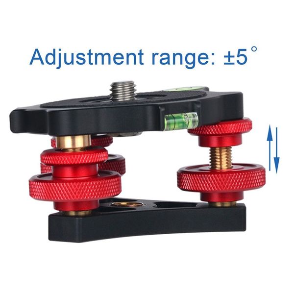 

lp-64 camera tripod head leveling base aluminum alloy triple-wheel precision leveler bubble level 3/8