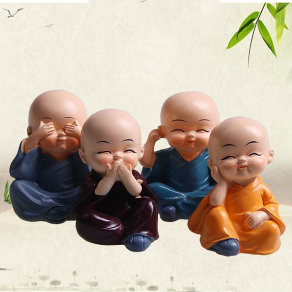 

auto interior car doll resin miniature small monk craft accessories family office car decoration decoration toy cute, funny
