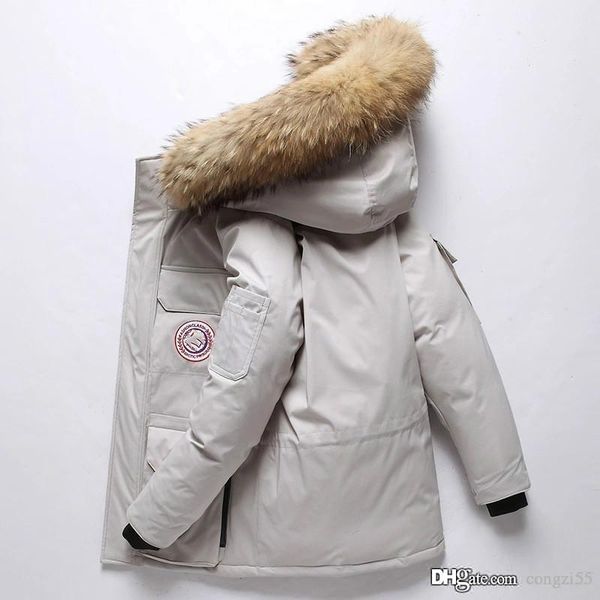

new designer jackets men winter patch down jacket casual hip hop warm trendy jacket male white duck down man winter size m-3xl, Black