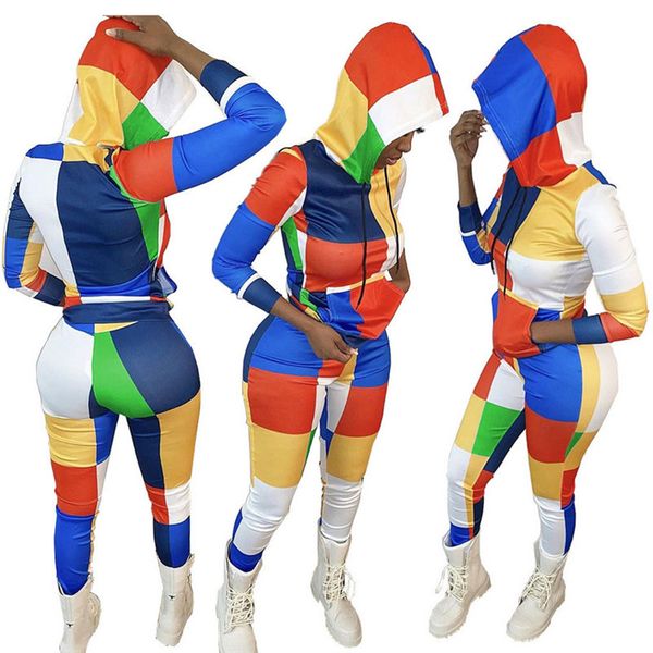 

женщины tracksuit длинного рукава наряды два частей комплекта спортивной одежды, случайный спортивный костюм новой горячие продавать твердые, Gray