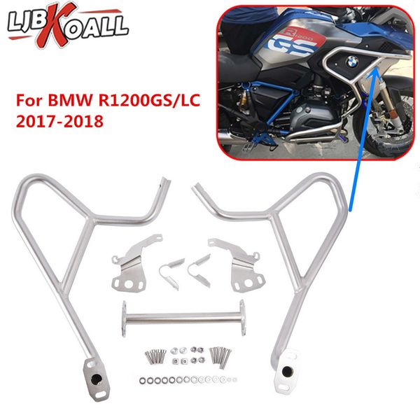 

stainless steel bumper crash bar extensions engine guard protector for r1200gs lc 2017-2018 silver motorcycle accessories
