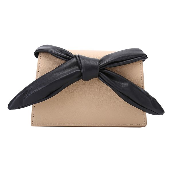 

bow small square fashion bag female shoulder messenger bag summer square personalized clutch