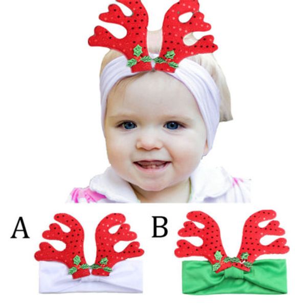 

christmas red deer headband toddler baby kids head hair hoop party decor