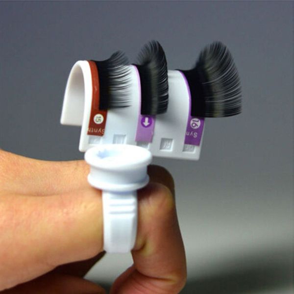 

selling (lash pallet+ring) 2pcs/set eyelash extension glue ring adhesive eyelash pallet holder set makeup kit tool make up