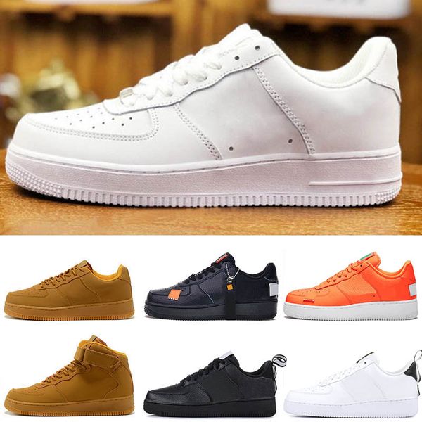 

one 1 dunk running shoes all black triple s white men women sports skateboarding ones high low cut wheat brown trainers sneakers 36-45, White;red