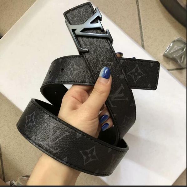 

100% натуральная кожа ремень пояс женщины мужчины 3aa luxury ремни майкл у0 kor мужчины моды воловьей ремень louis vuitton lv, Black