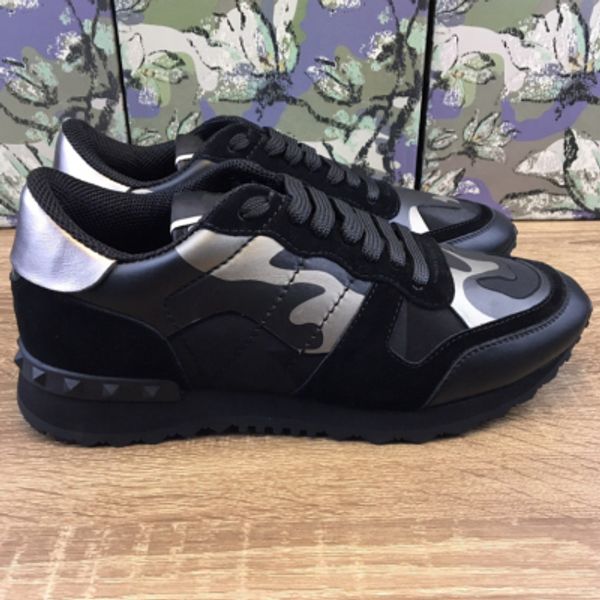 

mens designer shoes real leahter 100 off chaussures white camouflage rubber sole hip hop style luxury stock x youthshoes sneakers, Black