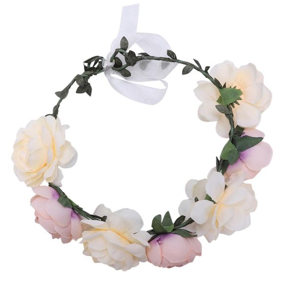 

female bridal flower simulation rose flower headdress wedding dress accessories