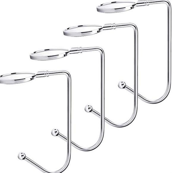 

metal alloy silvery color hooks christmas socks hook xmas party decorations