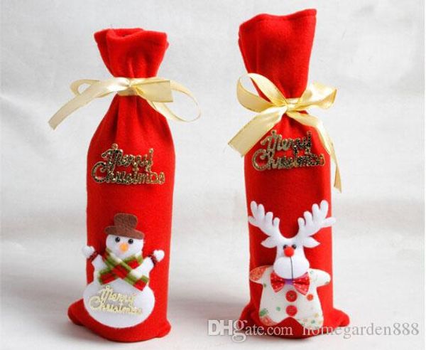 Wholesale Christmas Decoration Wine Bottle Set Christmas