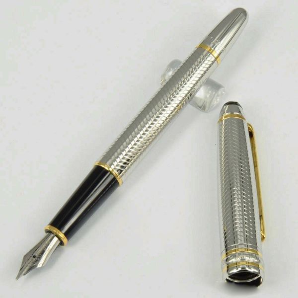 

luxury 163 pen silver wave rose/golden/silver clip fountain pens with series number sell metal pen