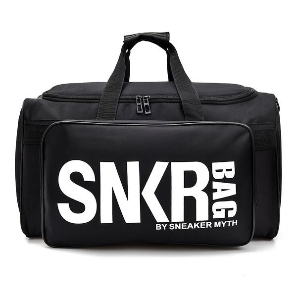 

Designer- New SNKR Designer Duffle Bag 19ss Mens Womens Designer Bags Black White Large Capacity Travel Bag Gym Bags