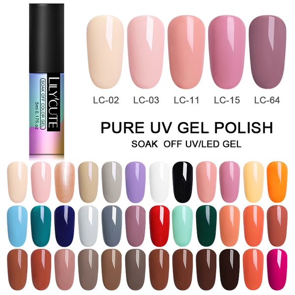 

lilycute 5ml nail art gel nail color uv led uv gel nail polish long-lasting soak off varnish gel varnish art design