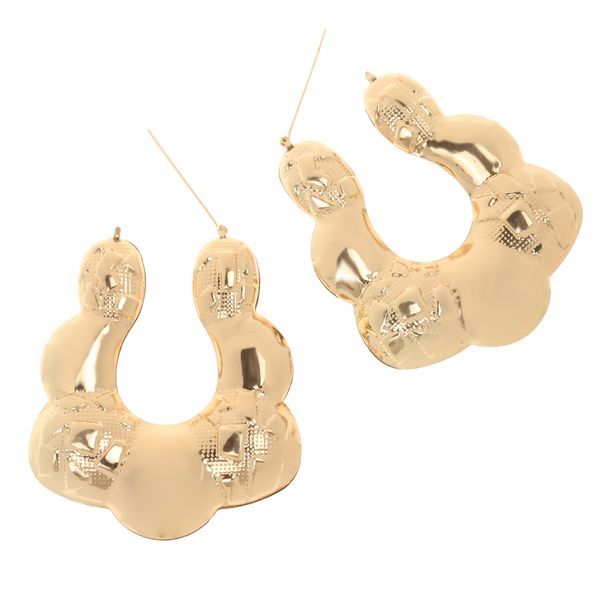 

women huge gold tone chunky statement european style hoop earrings, Golden