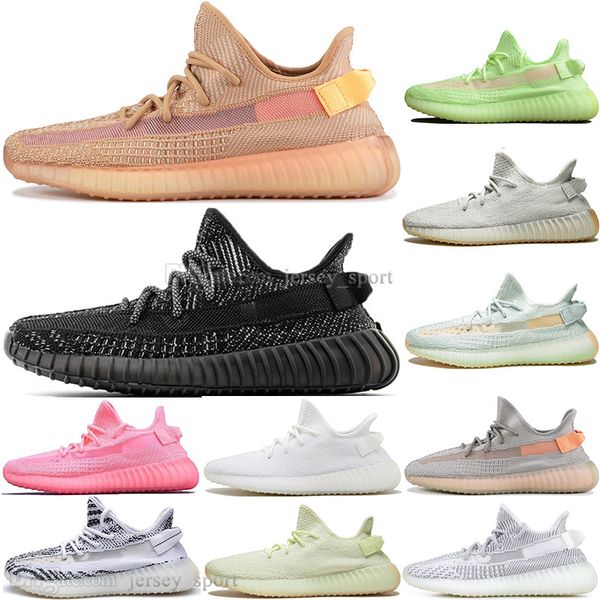 

kanye west clay v2 static reflective gid glow in the dark mens running shoes hyperspace women sports designer sneakers eur 36-48, White;red