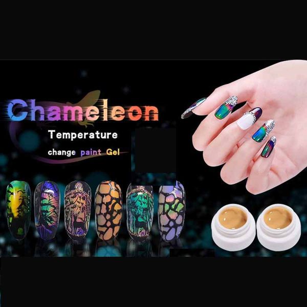 

gel varnish nail gel polish 3ml chameleon temperature color changing nail polish thermal color change uv lacquer manicure, Red;pink