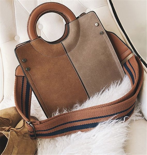 

New Vintage Tote Bag Women Stylish Frosted One Shoulder Bag Shopping Bags 3colors PH-CFY20061230