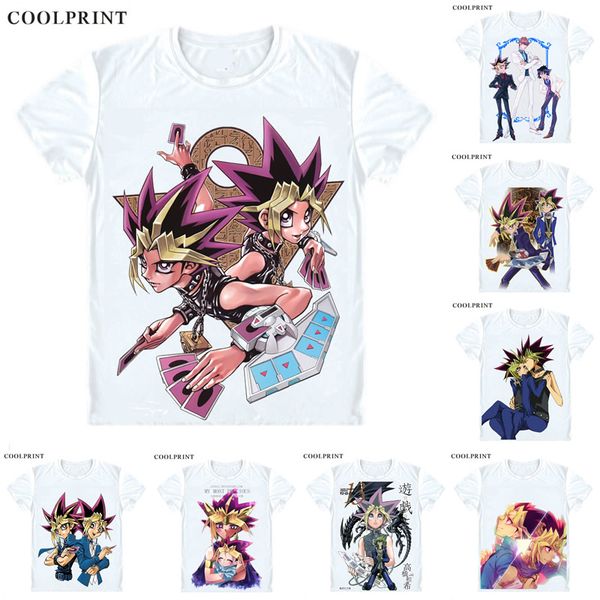 

mutou yuugi muto yugi t shirt duel monsters yuu gi ou yu-gi-oh king of games men casual tshirt premium t-shirt short sleeve shirts, White;black