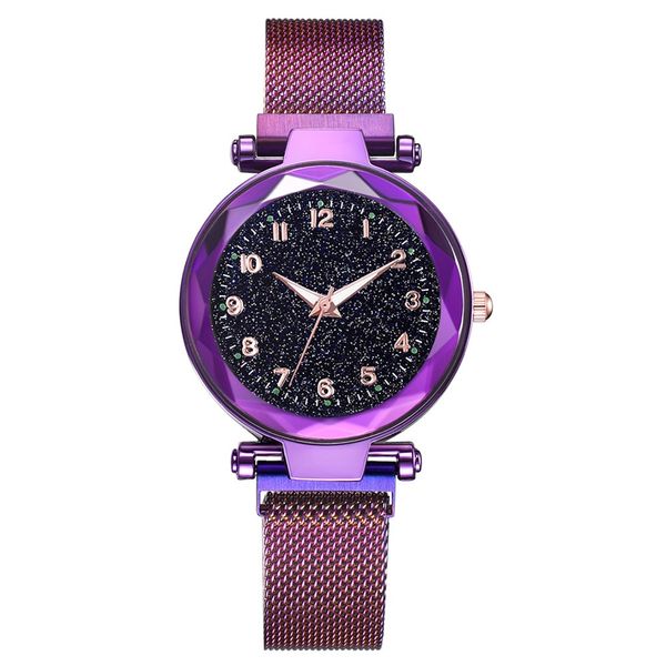 

wholesale fashion women ladies simple numbers pointer small dial diamond dress watches lady leisure alloy mesh magnet lazy magnetic watches, Slivery;brown