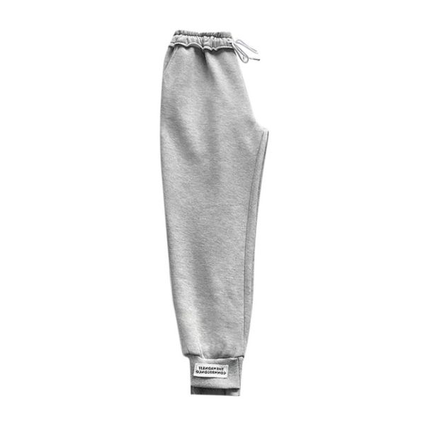 

spring autumn pants ropa mujer pantalon femme women casual loose high-elastic sports side print harajuku feet nine points pants, Black;white