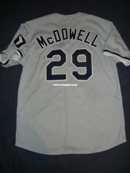 

retro #29 jack mcdowell chicago grey jersey thomas ventura mens stitched baseball jerseys, Gray