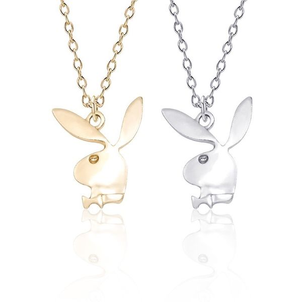 

trendy necklace women gold silver metal head charm pendant necklaces fashion animal jewelry dropshipping collares