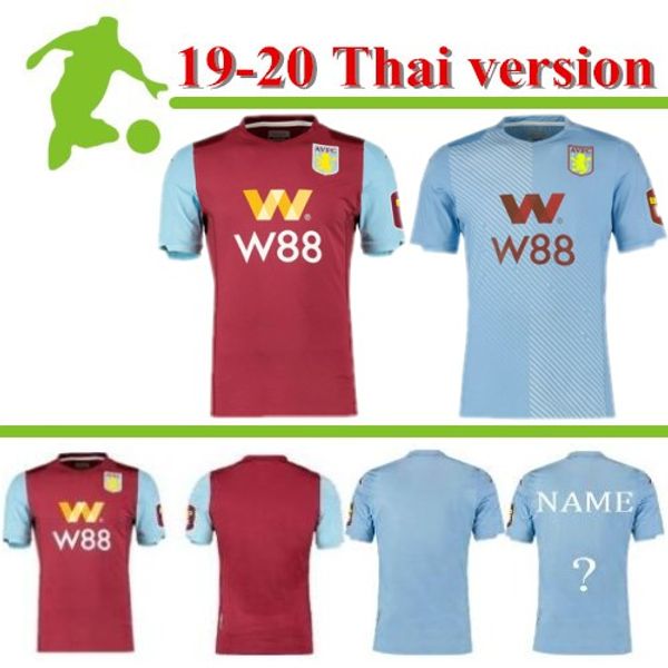 

2019 2020 aston villa soccer jerseys grealish chester steer hause aston villa 19 20 football jersey hogan grealish uniform man shirt, Black;yellow