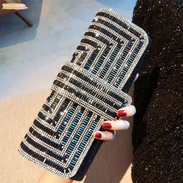 

fashion rhinestone pleated women evening clutch bag ladies day clutch purse handbag bridal wedding party bag bolsa mujer