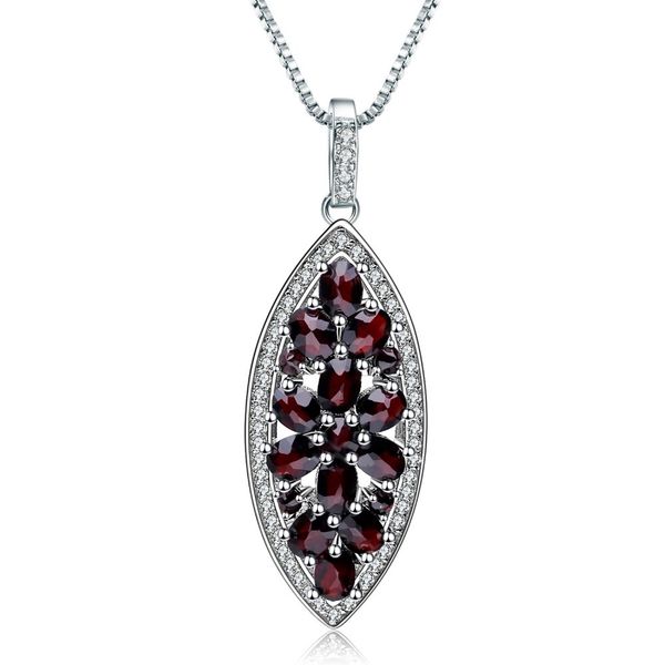 

gem's ballet 1.93ct natural black garnet vintage pendant 925 sterling silver necklaces & pendants for women fine jewelry