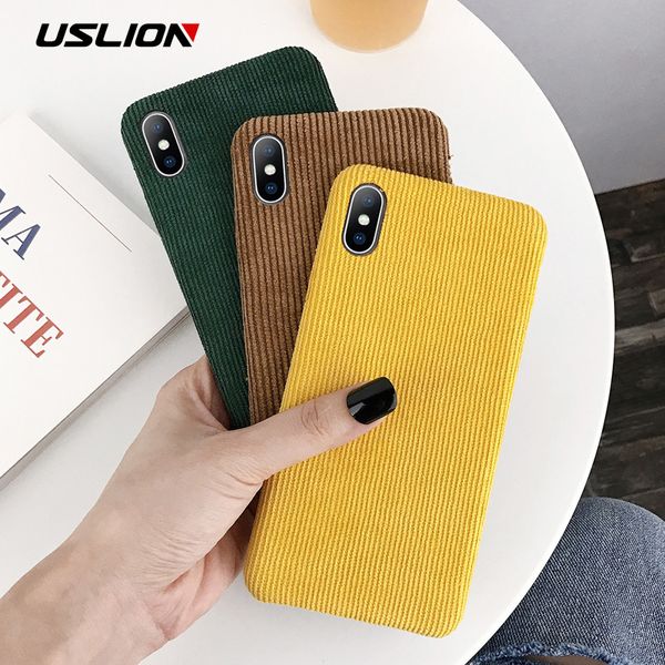 

custom uslion corduroy cloth texture phone case for iphone 11 pro x xr xs max cases for iphone 7 8 6 6s plus warm fuzzy hard pc cover