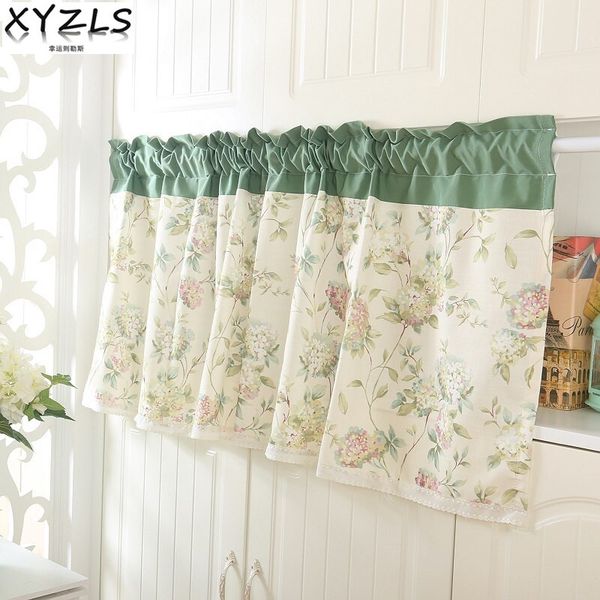 

xyzls korean style pastoral shade kitchen curtains coffee shop half curtain door cortina short panel drapes valance