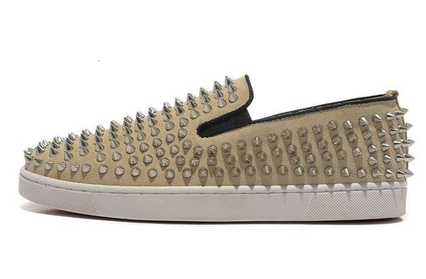 

designer red bottoms men women studded spikes flats shoes wedding party lovers genuine leather casual sneakers 36-45 -15