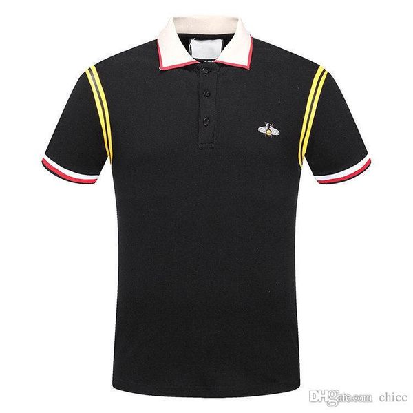 

new 19ss luxury italy t-shirt high street embroidery t shirts for men snake bee tiger brand shirt shirt men polo shirt, White;black