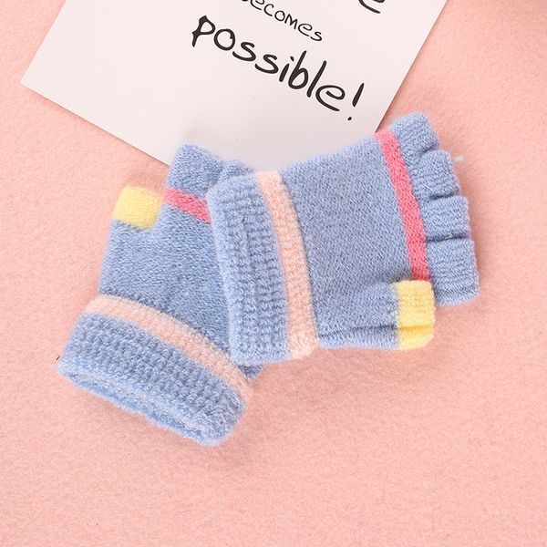

winter men and women baby magic gloves children flip gloves infant half finger 0-1-3-5-8-12 years old, White