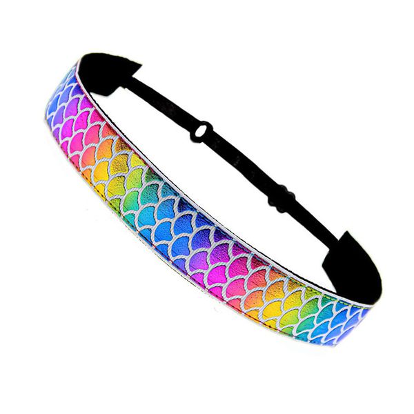 

non-slip mermaid headband adjustable hairband for girl sport, Silver
