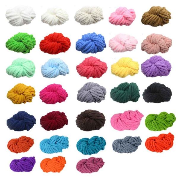 

popular soft plush elastic anti-static thick woolen yarn line string knit crochet sweater hat muffler gloves blanket, Black;white